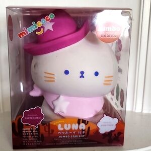 Pink Sky 6.5in. Cowboy Cat Squishy Toy, brand new in box